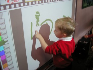 We've been drawing on the Interactive White Board.